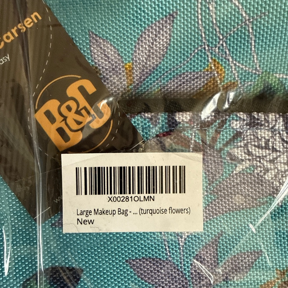 Bang Carsen Turquoise Floral Cosmetic Bag - Picture 6 of 6